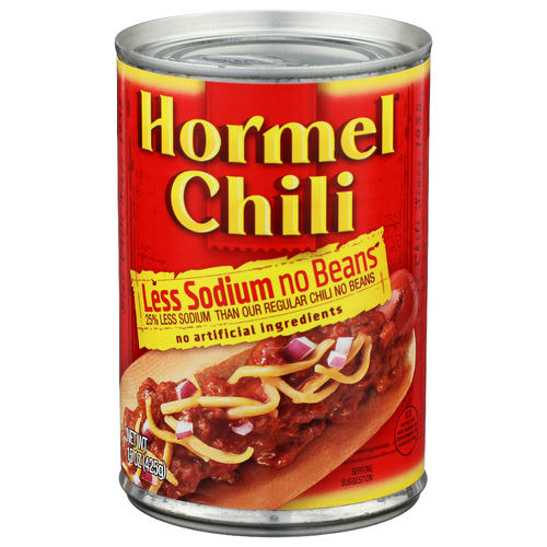 Hormel Chili Less Sodium No Beans - 15 Ounce