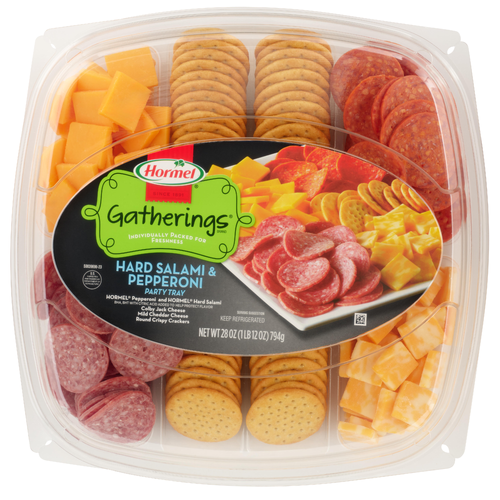 Hormel Gatherings Hard Salami And Pepperoni Party Tray - 1.75 Pound
