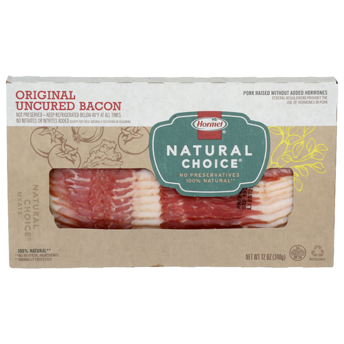 Hormel Natural Choice Original Uncured Bacon - 12 Ounce