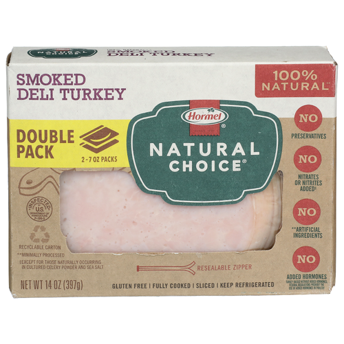Hormel Natural Choice Sliced Smoked Deli Turkey - 7 Ounce - 2 Count