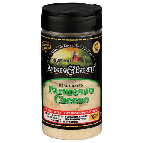 ANDREW & EVERETT Parmesan Cheese 100% Real Grated - 7 Ounce