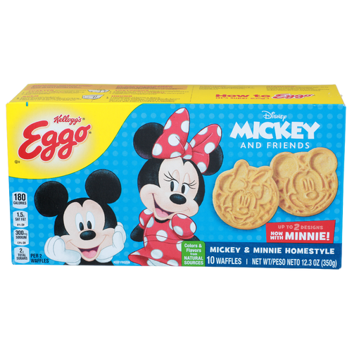 Kellogg's Eggo Mickey & Minnie Homestyle Waffles - 1.23 Ounce - 10 Count