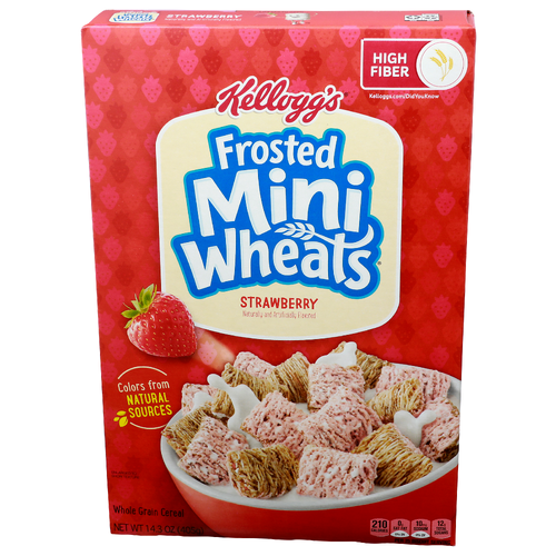 Kellogg's Frosted Mini Wheals Strawberry Frosted Mini Wheals Whole Grain Cereal - 14.3 Ounce Image 1 of 4