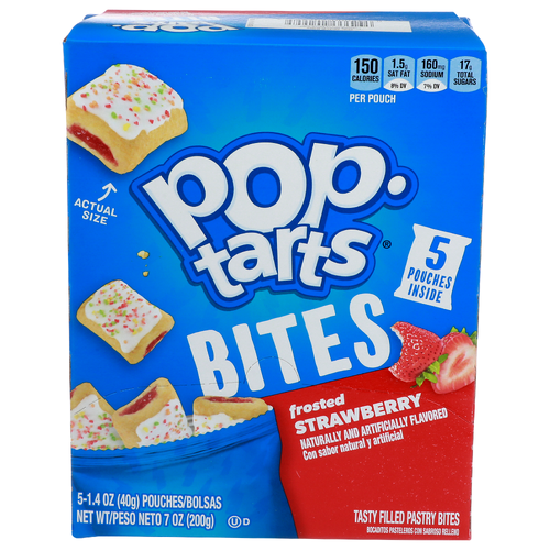 Pop-Tarts Bites Frosted Strawberry Tasty Filled Pastry - 1.4 Ounce - 5 Count