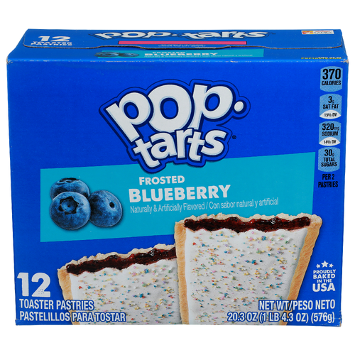 Pop-Tarts Blueberry Frosted Toaster Pastries - 1.692 Ounce - 12 Count
