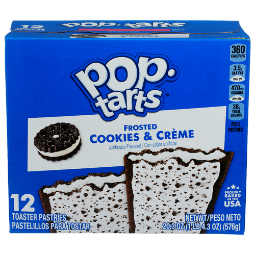 Pop-Tarts Frosted Cookies & Creme - 1.692 Ounce - 12 Count