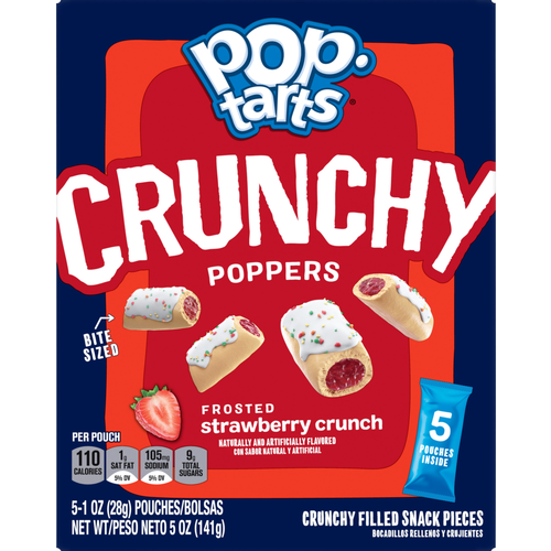 Pop-Tarts Crunchy Poppers Frosted Strawberry Crunch - 5 Ounce