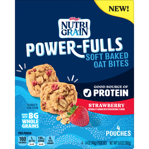 Nutri Grain Strawberry Power-Fulls Soft Baked Oat Bites - 1.4 Ounce - 4 Count