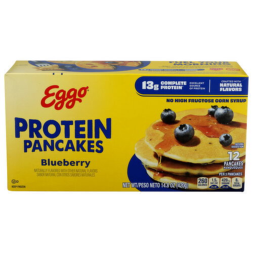 Eggo Protein Pancake Blueberry - 1.233 Ounce - 12 Count