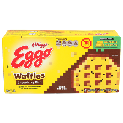 Eggo Frozen Waffles, Chocolatey Chip - 12.3 Ounce