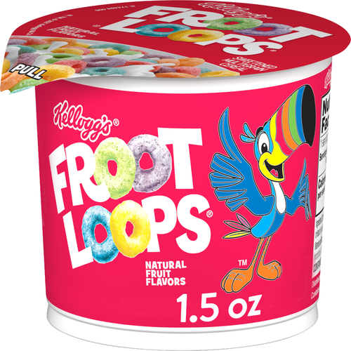 KELLOGG's Froot Loops Cereal In A Cup - 1.25 Ounce - 2 Count Image 1 of 4