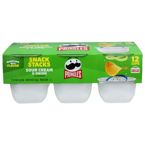 Pringles Sour Cream & Onion Flavored Snack Stacks - 0.733 Ounce - 12 Count
