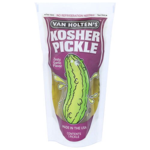 VAN HOLTEN'S Jumbo Kosher Pickle With a Garlic Flavor - 1 Count