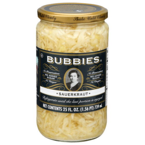 Bubbies In Brine Fermented Sauerkraut - 25 Fluid Ounce