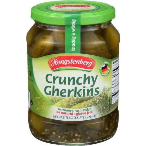 Hengstenberg Pickles Crunchy Gherkins - 24.3 Fluid Ounce