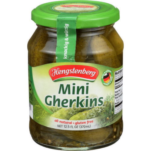 HENGSTENBERG Gherkins Mini Pickles From Germany - 12.5 Fluid Ounce
