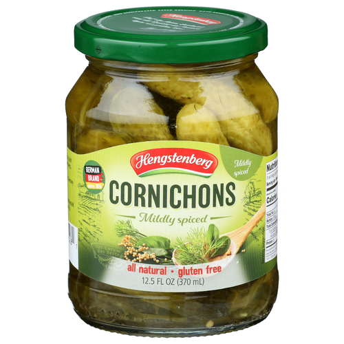 Hengstenberg Mildly Spiced Cornichons - 12.5 Fluid Ounce