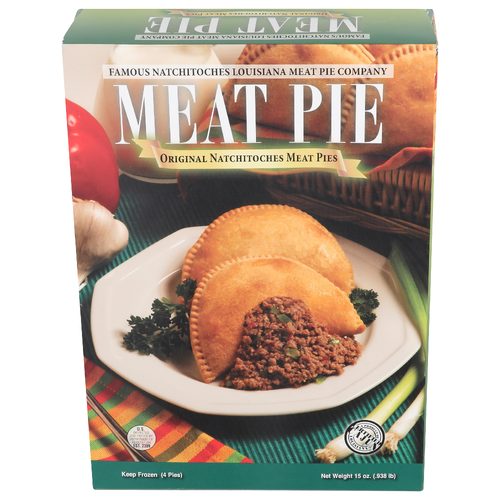 Famous Natchitoches Louisiana Meat Pie Company Original Pies - 3.75 Ounce - 4 Count