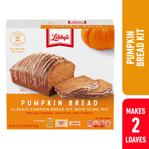 Libby's Classic Pumpkin Bread Kit With Icing Mix - 57.75 Ounce