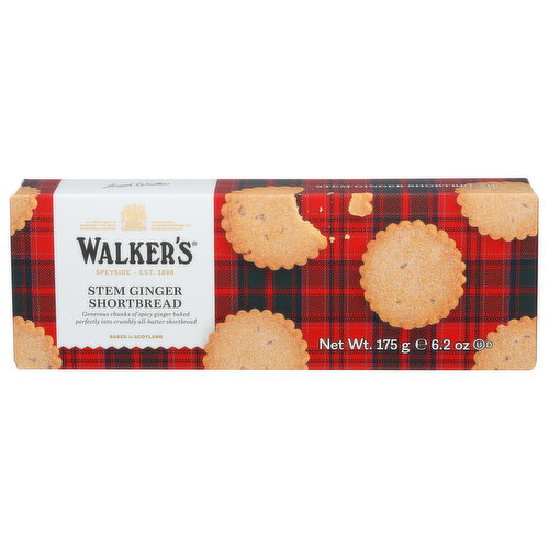 WALKER's Shortbread Stem Ginger - 14.583 Gram - 12 Count
