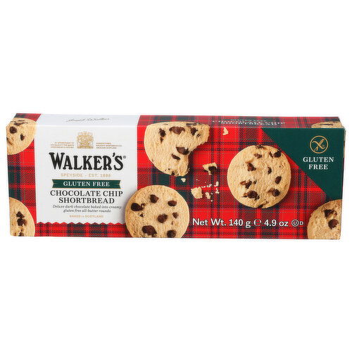 WALKER's Shortbread Butter Gluten Free Chocolate Chip - 15.556 Gram - 9 Count