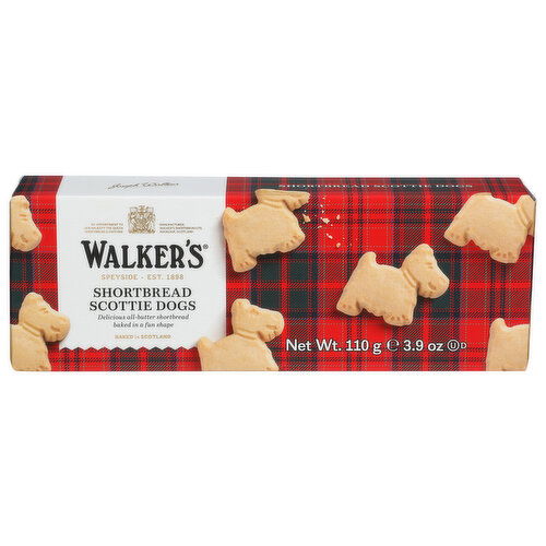 WALKER'S SHORTBREAD Butter All Dog Cookies Scottie Dogs - 110 Gram