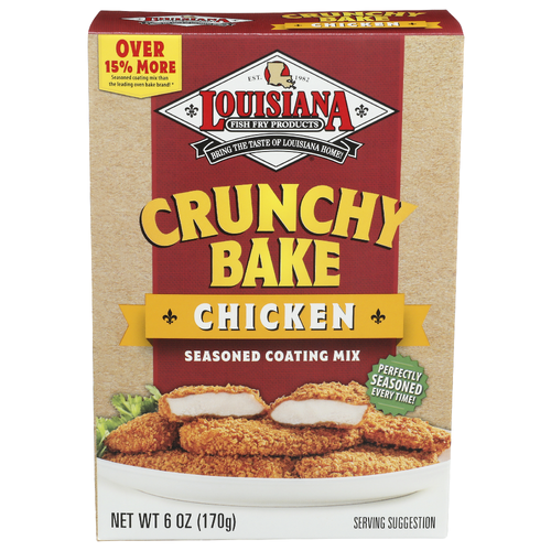 Louisiana Fish Fry Ssnng Crunchy Bake Chkn - 6 Ounce
