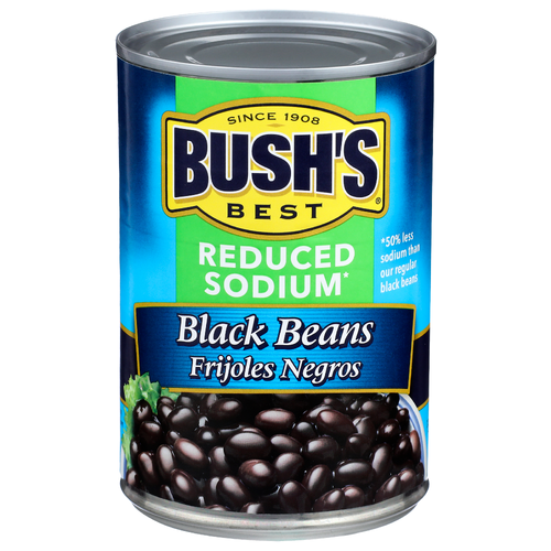 Bush's Best Canned Beans Reduced Sodium Black - 15 Ounce