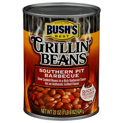 Bush's Best Canned Beans Southern Pit Barbecue Grillin' - 22 Ounce