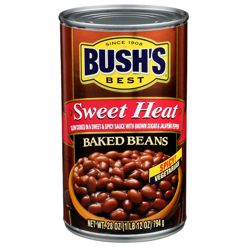 Bush's Best Canned Beans Spicy! Sweet Heat Baked - 28 Ounce