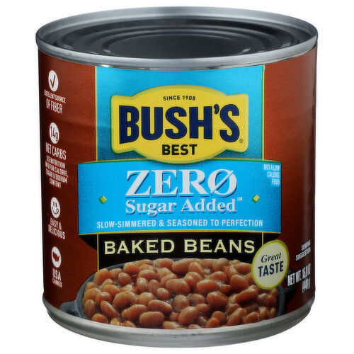 BUSH BROTHERS & COMPANY Zero Sugar Baked Beans - 15.8 Ounce