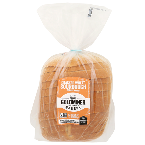 Goldminer Warm Wheat Cracked Sandwich Loaf Sourdough Square Bread, , Bag - 24 Ounce Image 1 of 6