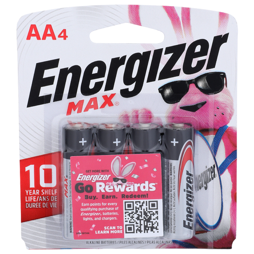 Energizer Max Aa4 Alkaline Batteries - 4 Count