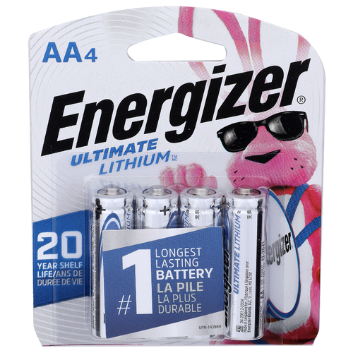 Energizer Ultimate Lithium Aa4 Batteries - 4 Count
