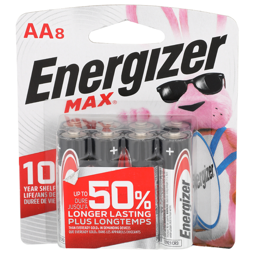 Energizer Aa8 1,5v Max Alkaline Batteries - 8 Count