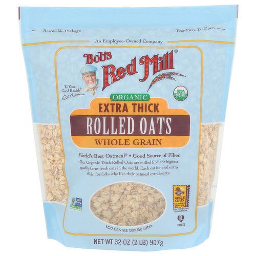 BOB's Red Mill Oats Organic Extra Thick Rolled - 32 Ounce - 1 Count
