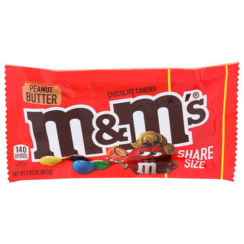 M&M'sPeanut Butter Share Size Chocolate Candies - 2.83 Ounce