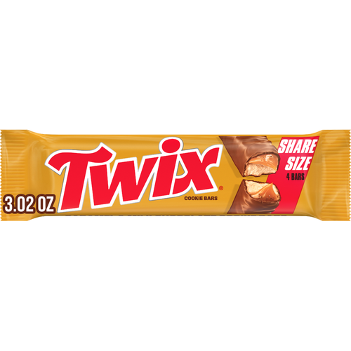 Twix Milk Chocolate Caramel Cookie Candy Bar, Share Size - 3.02 Ounce Image 1 of 4