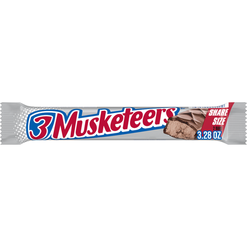 3 Musketeers Milk Chocolate Candy Bar, Sharing Size - 3.28 Ounce