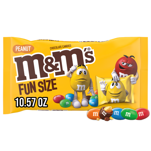 M&M's Peanut Milk Chocolate Fun Size Candy Bag - 10.57 Ounce