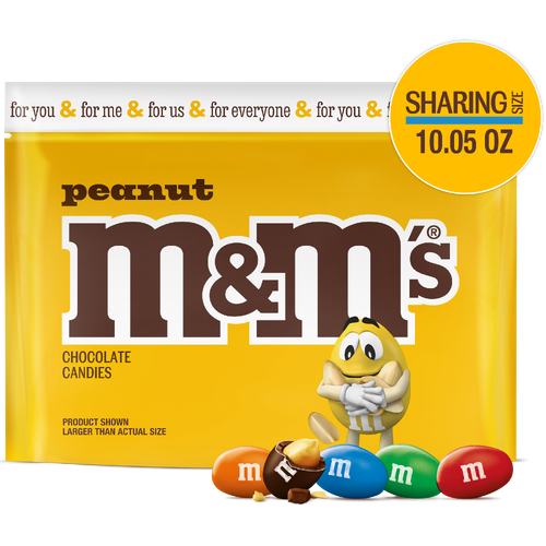 M&M's Peanut Milk Chocolate Candy, Sharing Size, Bag - 10.05 Ounce Image 1 of 4