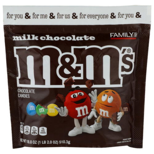 M&M'SMilk Chocolate Candy Bag - 18 Ounce