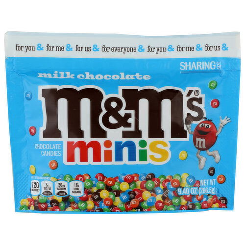 M&M'SMinis Milk Chocolate Candy Resealable Bag - 9.4 Ounce