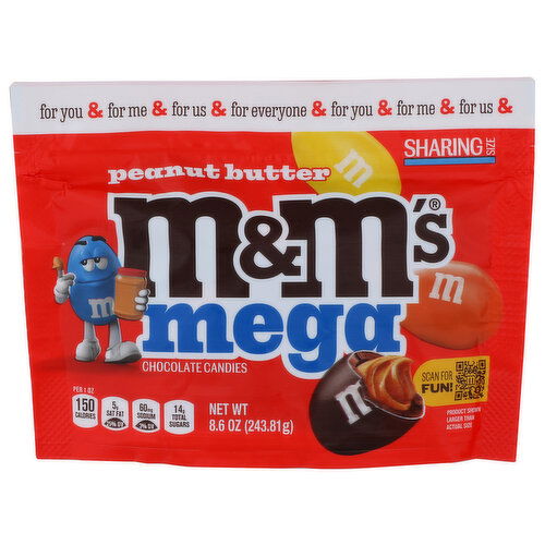 BROOKSHIRE'S Mm Mega Peanut Butter Shr Bag - 8.6 Ounce