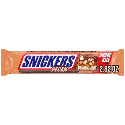 Snickers Pecan Milk Chocolate Bar, Share Size - 2.82 Ounce