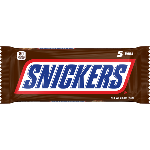 Snickers Fun Size Chocolate Candy Bars, 5 Pack - 2.6 Ounce Image 1 of 2