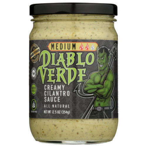 Diablo Verde Sauce Cilantro Medium - 12.5 Ounce