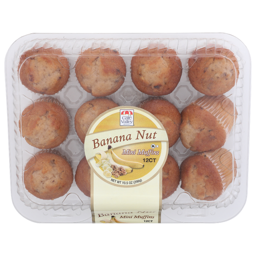 Cafe Valley Bakery Banana Nut Mini Muffins - 0.875 Ounce - 12 Count
