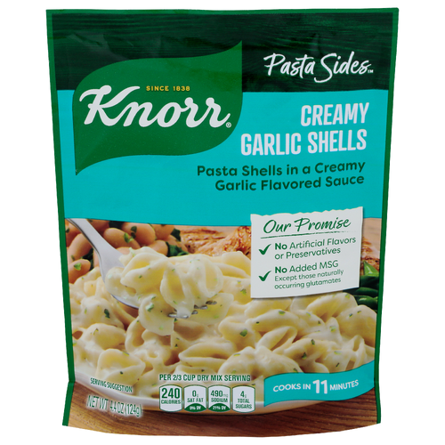 Knorr Creamy Garlic Shells Pasta Sides - 4.4 Ounce