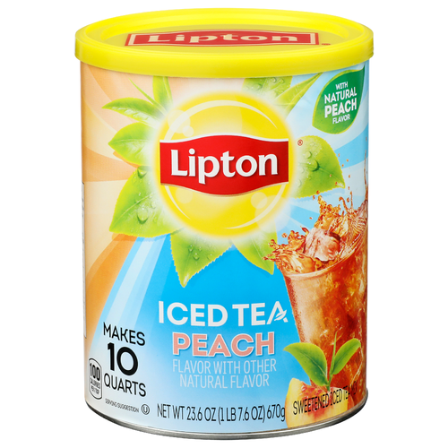 Lipton Peach Sweetened Iced Tea Mix - 23.6 Ounce